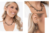 Whimsical Indulgence - Brass Complete Look  - Paparazzi Accessories Bedazzle Me Pretty Mobile Fashion Boutique