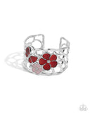 Whimsical Watercolor - Red Bracelet - Paparazzi Accessories Bracelet Bedazzle Me Pretty Mobile Fashion Boutique