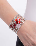 Whimsical Watercolor - Red Bracelet - Paparazzi Accessories Bracelet Bedazzle Me Pretty Mobile Fashion Boutique
