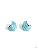 Whimsical Waves - Blue Post Earrings - Paparazzi Accessories Post Earrings Bedazzle Me Pretty Mobile Fashion Boutique