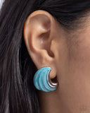 Whimsical Waves - Blue Post Earrings - Paparazzi Accessories Post Earrings Bedazzle Me Pretty Mobile Fashion Boutique