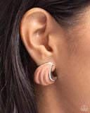 Whimsical Waves - Orange Post Earrings - Paparazzi Accessories Post Earrings Bedazzle Me Pretty Mobile Fashion Boutique