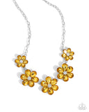 Whimsical Way - Yellow Necklace - Paparazzi Accessories Necklace Bedazzle Me Pretty Mobile Fashion Boutique
