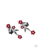 Whimsical Weekend - Red Post Earrings - Paparazzi Accessories Post Earrings Bedazzle Me Pretty Mobile Fashion Boutique