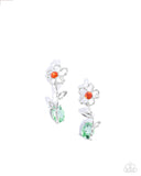Whimsical Welcome - Orange Post Earrings - Paparazzi Accessories Post Earrings Bedazzle Me Pretty Mobile Fashion Boutique