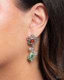 Whimsical Welcome - Orange Post Earrings - Paparazzi Accessories Post Earrings Bedazzle Me Pretty Mobile Fashion Boutique