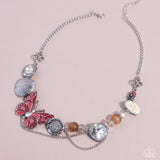 Whimsical Whisper - Red Necklace - Paparazzi Accessories Necklace Bedazzle Me Pretty Mobile Fashion Boutique