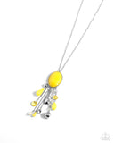 Whimsical Wishes - Yellow Necklace - Paparazzi Accessories Necklace Bedazzle Me Pretty Mobile Fashion Boutique
