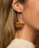 Whimsical Work - Brass Earrings - Paparazzi Accessories Earrings Bedazzle Me Pretty Mobile Fashion Boutique