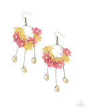 Whimsical Work - Brass Earrings - Paparazzi Accessories Earrings Bedazzle Me Pretty Mobile Fashion Boutique