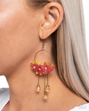 Whimsical Work - Brass Earrings - Paparazzi Accessories Earrings Bedazzle Me Pretty Mobile Fashion Boutique