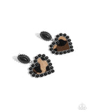 Whimsical Wrangler - Black Post Earrings - Paparazzi Accessories Post Earrings Bedazzle Me Pretty Mobile Fashion Boutique