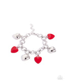 Whole Lotta Love - Red Bracelet - Paparazzi Accessories Bracelet Bedazzle Me Pretty Mobile Fashion Boutique