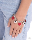 Whole Lotta Love - Red Bracelet - Paparazzi Accessories Bracelet Bedazzle Me Pretty Mobile Fashion Boutique