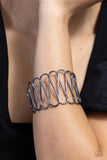 Wickedly Wired - Black Bracelet - Paparazzi Accessories Bracelet Bedazzle Me Pretty Mobile Fashion Boutique