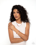 Wild Wardrobe - Red Necklace - Paparazzi Accessories Necklace Bedazzle Me Pretty Mobile Fashion Boutique