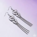 Wild Welcome - White Earrings - Paparazzi Accessories Earrings Bedazzle Me Pretty Mobile Fashion Boutique