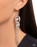 Wild Welcome - White Earrings - Paparazzi Accessories Earrings Bedazzle Me Pretty Mobile Fashion Boutique
