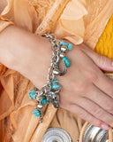 Wild West Wardrobe - Blue Bracelet - Paparazzi Accessories Bracelet Bedazzle Me Pretty Mobile Fashion Boutique