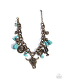 Wild West Wardrobe - Brass Bracelet - Paparazzi Accessories Bracelet Bedazzle Me Pretty Mobile Fashion Boutique