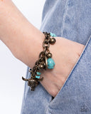Wild West Wardrobe - Brass Bracelet - Paparazzi Accessories Bracelet Bedazzle Me Pretty Mobile Fashion Boutique