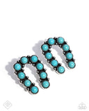 Wild West Wonder - Blue Post Earrings - Paparazzi Accessories Post Earrings Bedazzle Me Pretty Mobile Fashion Boutique
