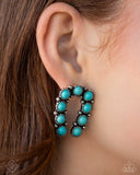 Wild West Wonder - Blue Post Earrings - Paparazzi Accessories Post Earrings Bedazzle Me Pretty Mobile Fashion Boutique