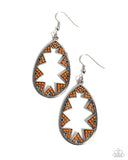 Wildly Wonderous - Orange Earrings - Paparazzi Accessories Earrings Bedazzle Me Pretty Mobile Fashion Boutique