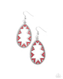 Wildly Wonderous - Red Earrings - Paparazzi Accessories Earrings Bedazzle Me Pretty Mobile Fashion Boutique
