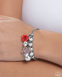 Windblown Whimsy - Red Bracelet - Paparazzi Accessories Bracelet Bedazzle Me Pretty Mobile Fashion Boutique