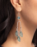 Winged Wardrobe - Blue Earrings - Paparazzi Accessories Earrings Bedazzle Me Pretty Mobile Fashion Boutique