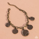 Winking Wild - Brass Bracelet - Paparazzi Accessories Bracelet Bedazzle Me Pretty Mobile Fashion Boutique