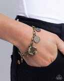 Winking Wild - Brass Bracelet - Paparazzi Accessories Bracelet Bedazzle Me Pretty Mobile Fashion Boutique