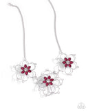 Wiry Welcome - Pink Necklace - Paparazzi Accessories Necklace Bedazzle Me Pretty Mobile Fashion Boutique