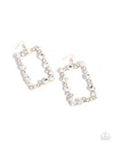 Wishful Wardrobe - Gold Earrings - Paparazzi Accessories Earrings Bedazzle Me Pretty Mobile Fashion Boutique