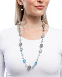 Wishful Whimsy - Blue Necklace - Paparazzi Accessories Necklace Bedazzle Me Pretty Mobile Fashion Boutique