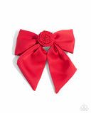 Wistful Wonder - Red Hair Clip - Paparazzi Accessories Hair Clip Bedazzle Me Pretty Mobile Fashion Boutique