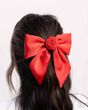 Wistful Wonder - Red Hair Clip - Paparazzi Accessories Hair Clip Bedazzle Me Pretty Mobile Fashion Boutique