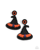 Witch Hunt - Black Post Earrings - Paparazzi Accessories Post Earrings Bedazzle Me Pretty Mobile Fashion Boutique