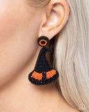 Witch Hunt - Black Post Earrings - Paparazzi Accessories Post Earrings Bedazzle Me Pretty Mobile Fashion Boutique