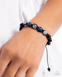 WOOD You Mind? - Blue Bracelet - Paparazzi Accessories Bracelet Bedazzle Me Pretty Mobile Fashion Boutique