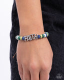 Word of Faith - Green Bracelet - Paparazzi Accessories Bracelet Bedazzle Me Pretty Mobile Fashion Boutique