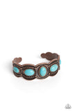 World Traveler - Copper Bracelet - Paparazzi Accessories Bracelet Bedazzle Me Pretty Mobile Fashion Boutique