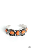 World Traveler - Orange Bracelet - Paparazzi Accessories Bracelet Bedazzle Me Pretty Mobile Fashion Boutique