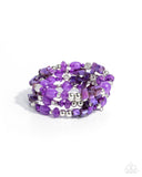 Worldwide Tour - Purple Bracelet - Paparazzi Accessories Bracelet Bedazzle Me Pretty Mobile Fashion Boutique