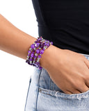Worldwide Tour - Purple Bracelet - Paparazzi Accessories Bracelet Bedazzle Me Pretty Mobile Fashion Boutique