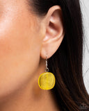 Worthwhile Wheels - Yellow Necklace - Paparazzi Accessories Necklace Bedazzle Me Pretty Mobile Fashion Boutique