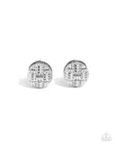 Woven Wisdom - Silver Earrings - Paparazzi Accessories Earrings Bedazzle Me Pretty Mobile Fashion Boutique