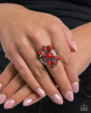 Wrangling Whimsy - Red Ring - Paparazzi Accessories Ring Bedazzle Me Pretty Mobile Fashion Boutique