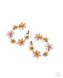 Wreathed Welcome - Gold Post Earrings - Paparazzi Accessories Post Earrings Bedazzle Me Pretty Mobile Fashion Boutique